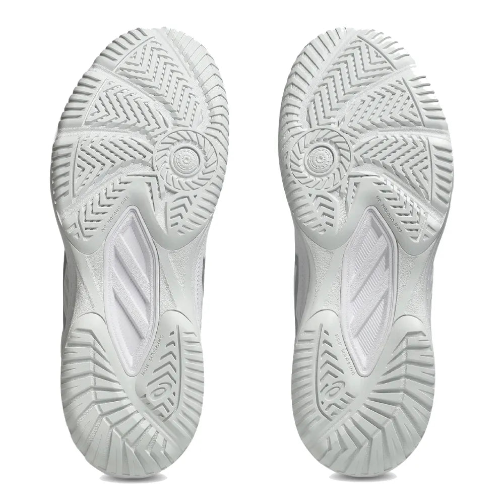 Asics Upcourt 6 GS Junior Indoor Court Shoe (White/Pure Silver) - RacquetGuys.ca