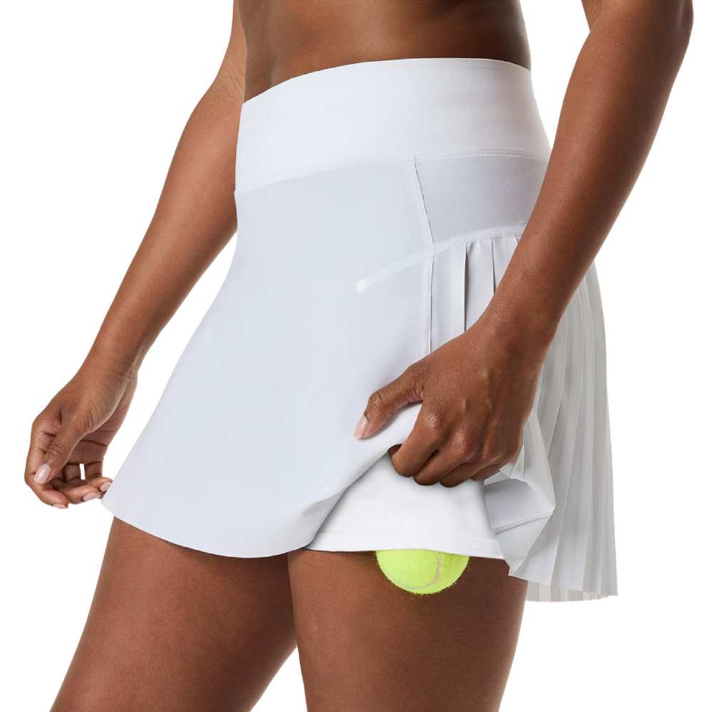 Asics Women's Match Pleat Skirt (Brilliant White) - Description - RacquetGuys.ca