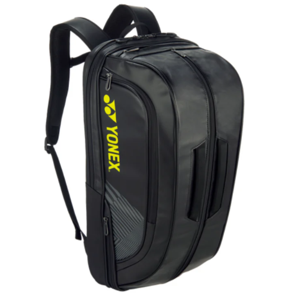 Yonex Expert Backpack (Black/Yellow) - RacquetGuys.ca
