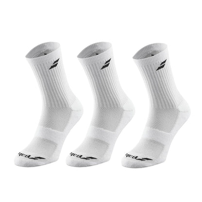 Babolat Unisex Socks 3 Pack (White) - RacquetGuys.ca