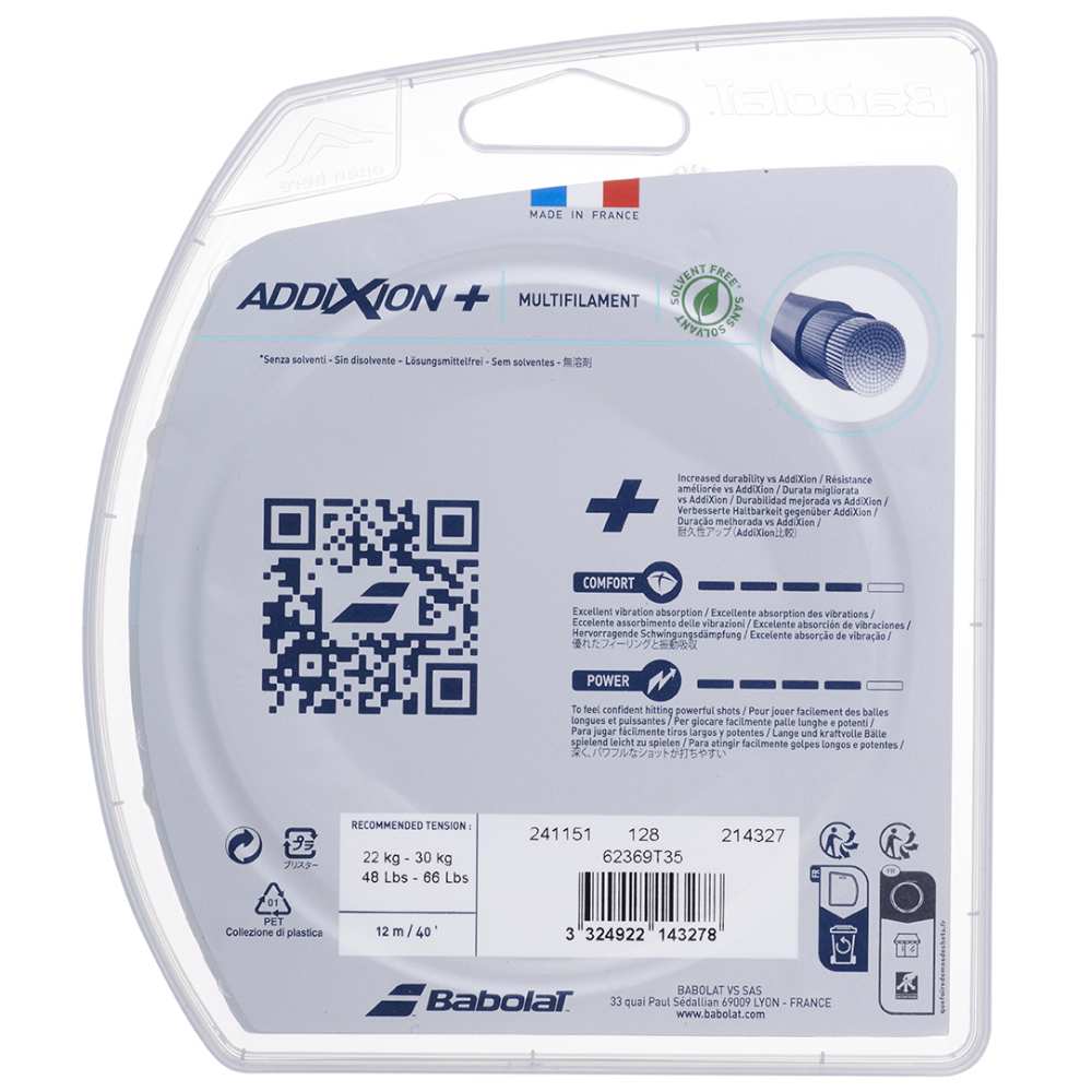 Babolat Addixion+ 16/1.30 Tennis String (Natural) - RacquetGuys.ca