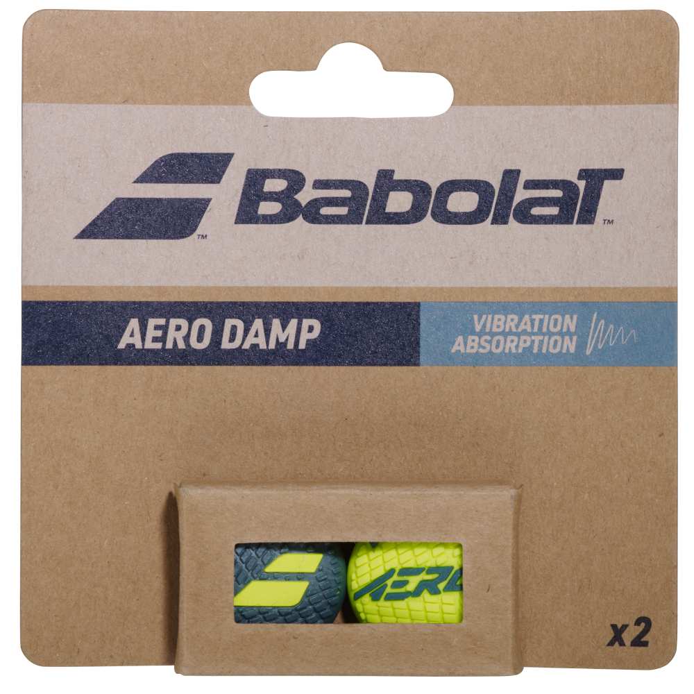 Babolat Aero Damp Vibration Dampener (Grey/Yellow) - RacquetGuys.ca