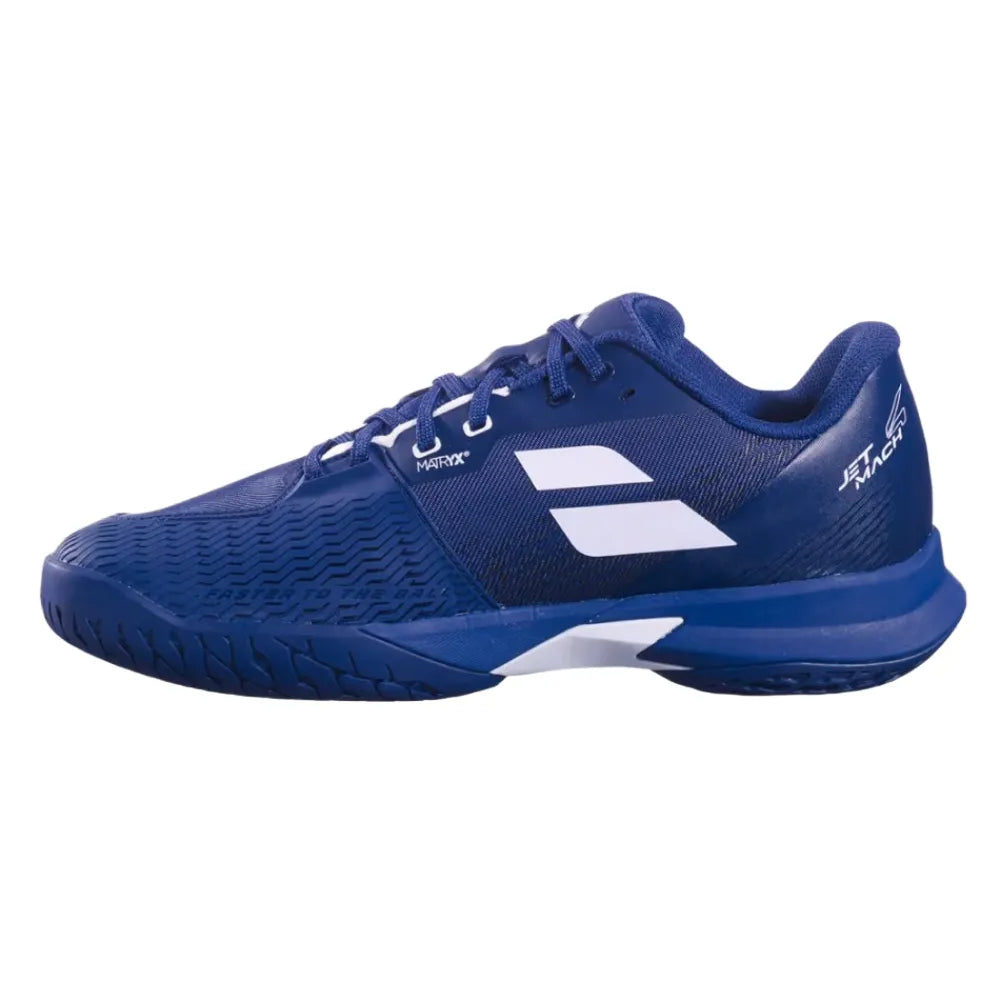 Babolat Jet Mach 4 Wide Men's Tennis Shoe (Navy/White) - RacquetGuys.ca