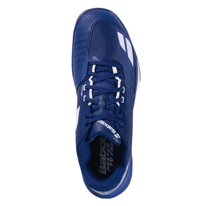Babolat Jet Mach 4 Wide Men's Tennis Shoe (Navy/White) - RacquetGuys.ca