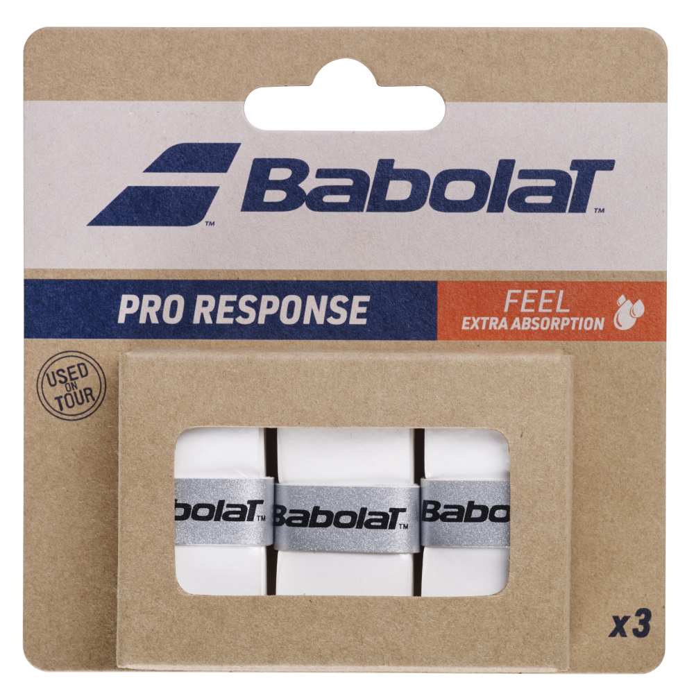 Babolat Pro Response Overgrips (White) - RacquetGuys.ca