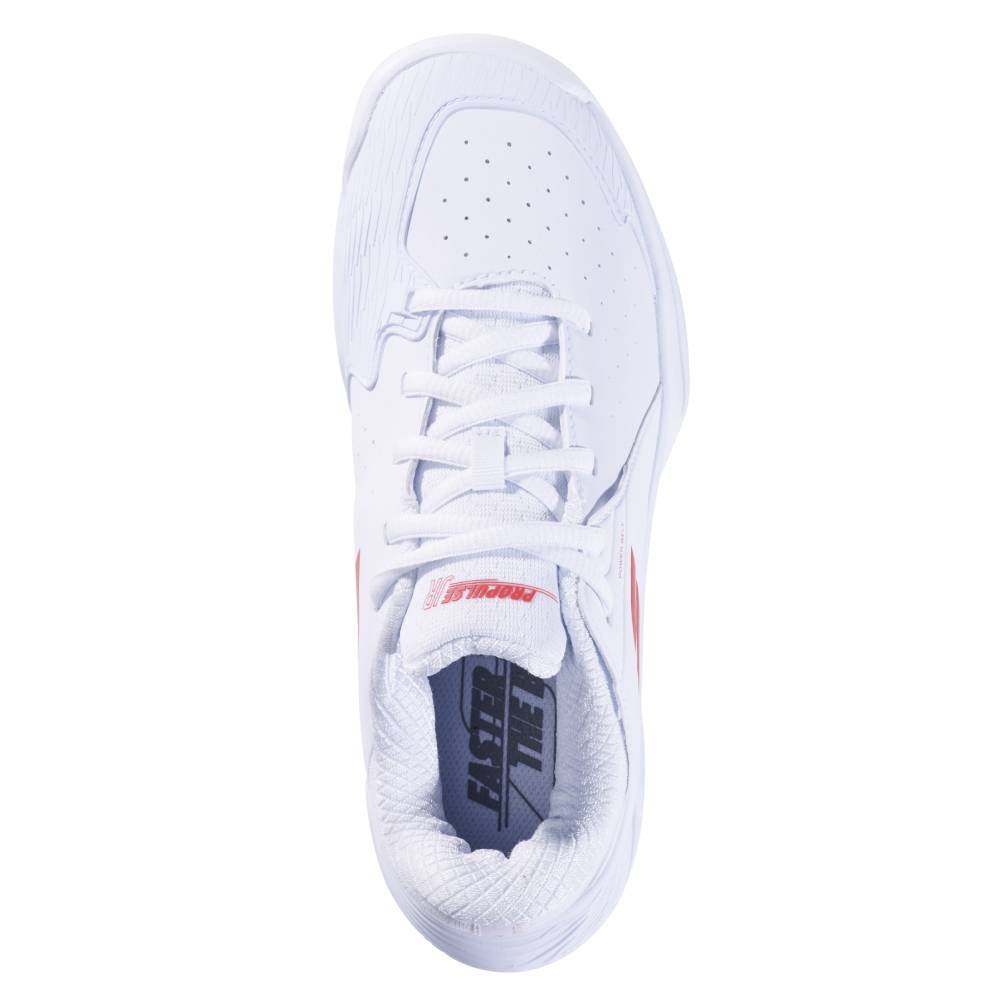 Babolat Propulse 3 AC Junior Tennis Shoe (White/Red) - RacquetGuys.ca