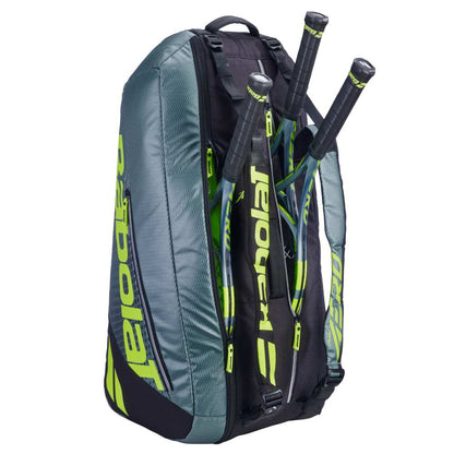 Babolat Pure Aero 6  Racquet Bag Gen 9 (Metalic Grey/Black/Yellow)