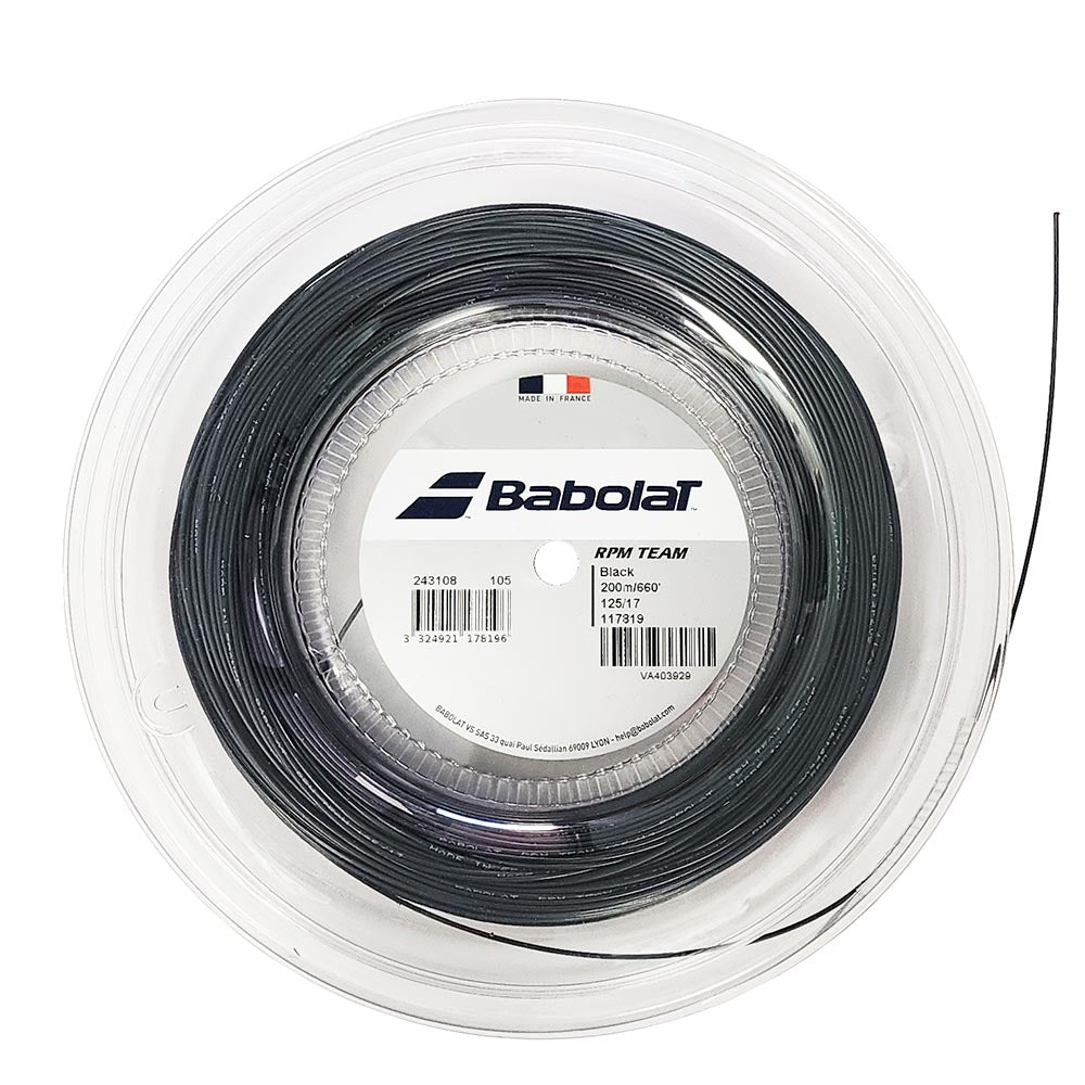 Babolat RPM Team 17/1.25 Tennis String Reel (Black) - RacquetGuys.ca