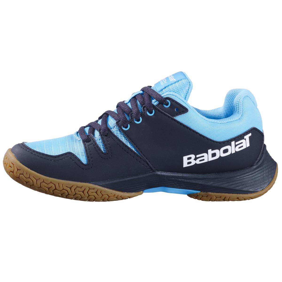 Babolat Shadow Team Junior Indoor Court Shoe (Black/Blue) - RacquetGuys.ca