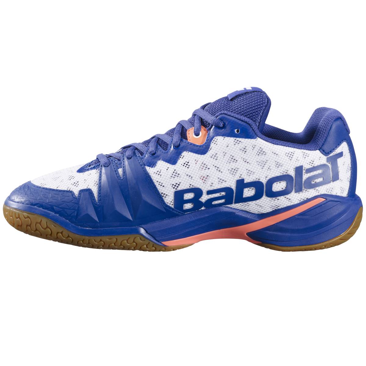 Babolat Shadow Tour 4 Men's Indoor Court Shoe (White/Blue Navy) - RacquetGuys.ca
