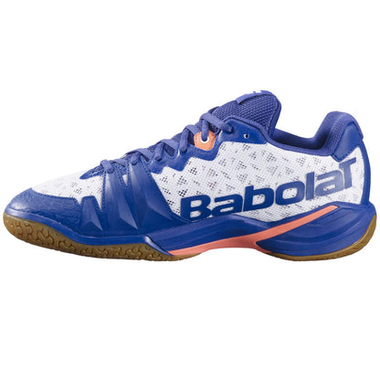 Babolat Shadow Tour 4 Men's Indoor Court Shoe (White/Blue Navy) - RacquetGuys.ca