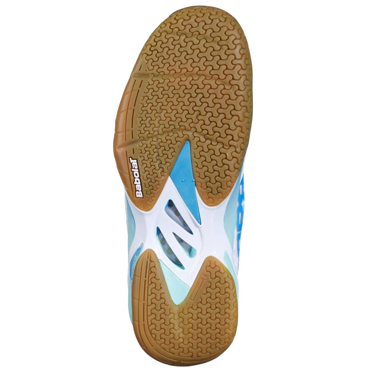 Babolat Shadow Tour 4 Women's Indoor Court Shoe (White/Lagoon) - RacquetGuys.ca