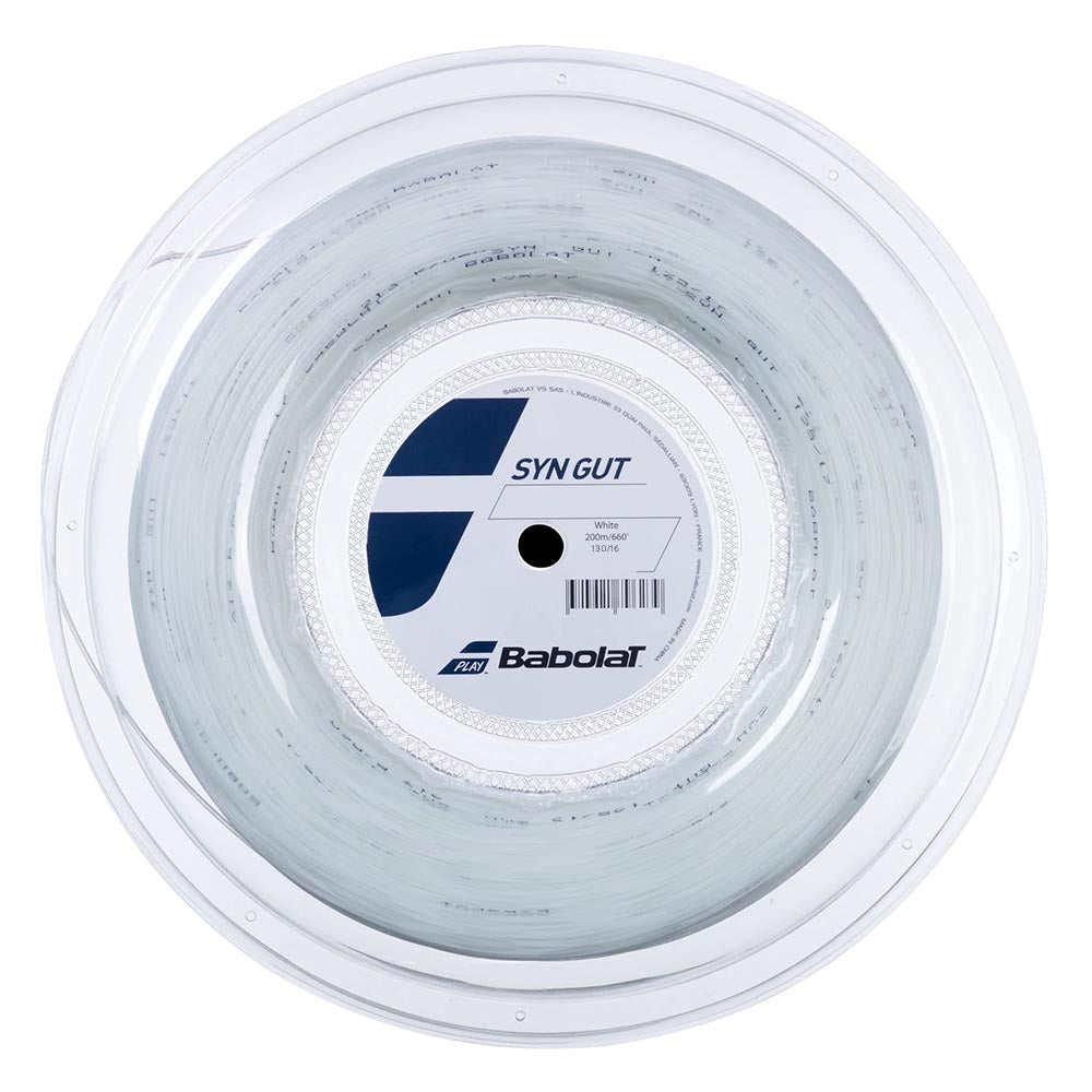 Babolat Synthetic Gut 16/1.30 Tennis String Reel (White) - RacquetGuys.ca
