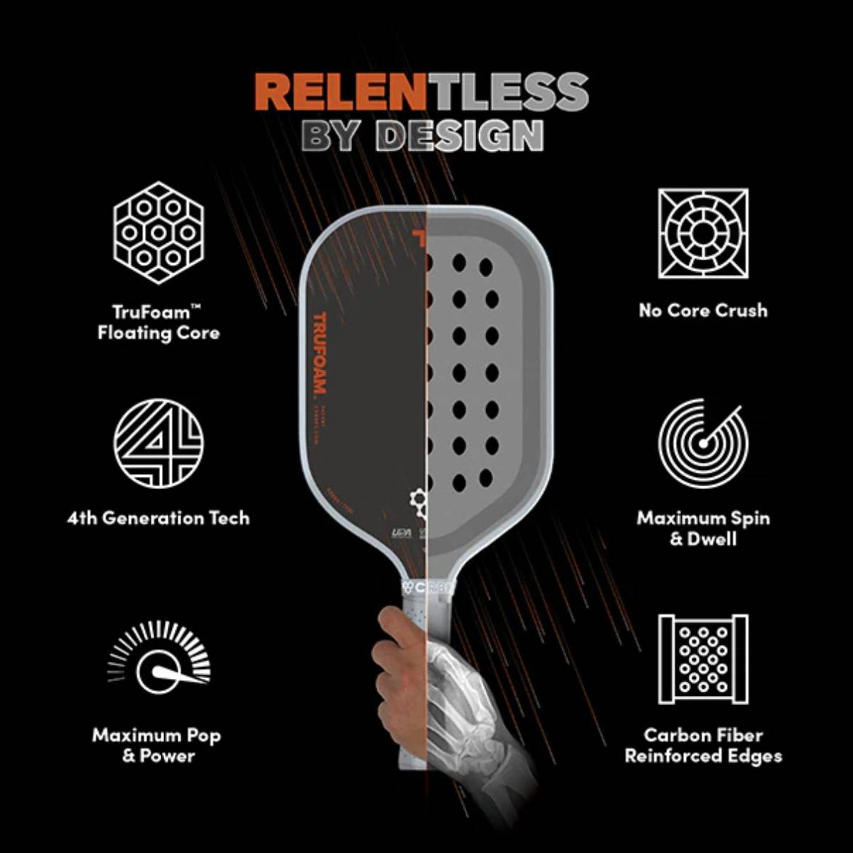 CRBN 3 TruFoam Barrage Pickleball Paddle – RacquetGuys.ca
