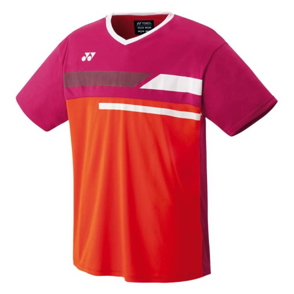 Yonex Men's Crew Neck Shirt (Reddish Rose) - RacquetGuys.ca