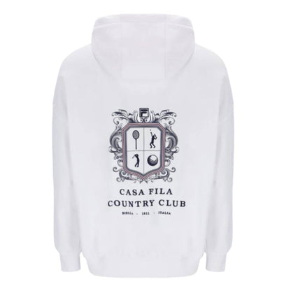 Fila Unisex Crest Country Club Hoodie (White) - RacquetGuys.ca