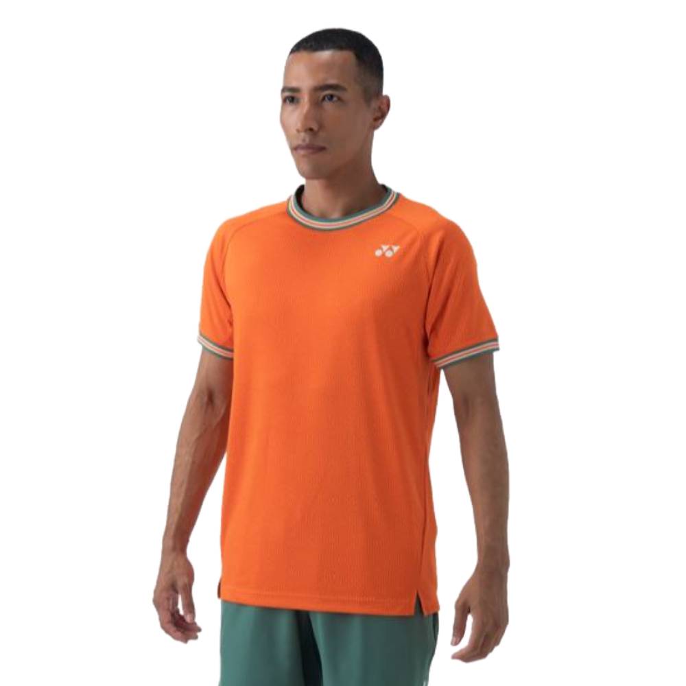 Yonex Men's Crew Neck Shirt (Bright Orange) - RacquetGuys.ca