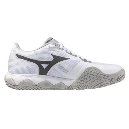 Mizuno Wave Enforce Tour 2 AC Women's Tennis Shoe (White/Silver) - RacquetGuys.ca