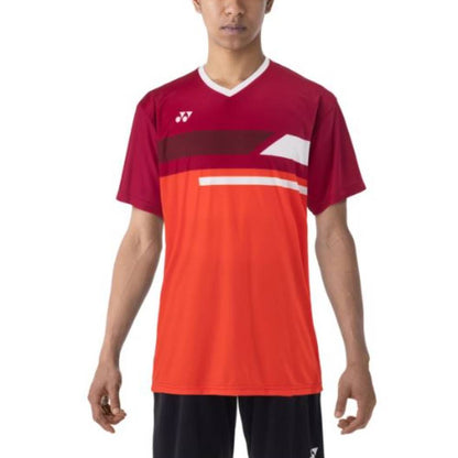 Yonex Men's Crew Neck Shirt (Reddish Rose) - RacquetGuys.ca
