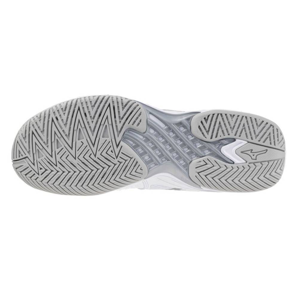 Mizuno Wave Exceed Tour 6 AC Women's Tennis Shoe (White/Silver) - RacquetGuys.ca