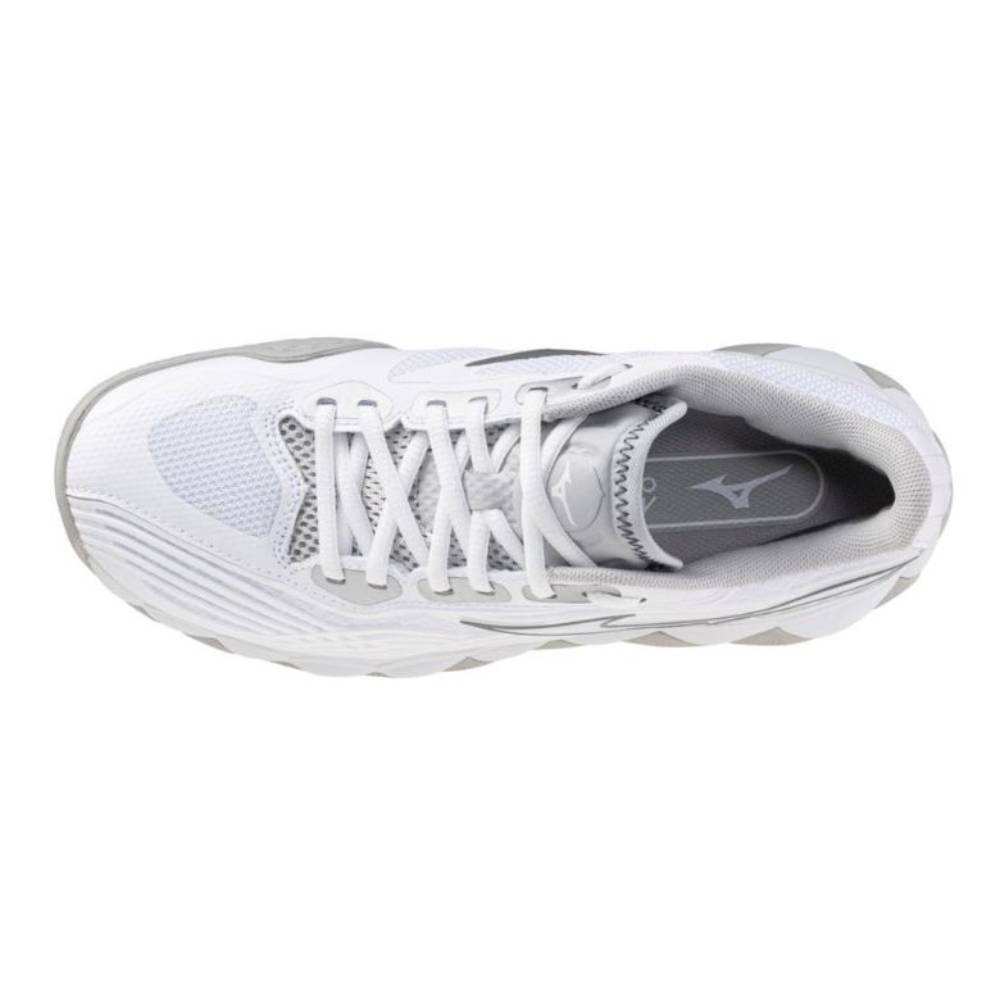 Mizuno Wave Enforce Tour 2 AC Women's Tennis Shoe (White/Silver) - RacquetGuys.ca