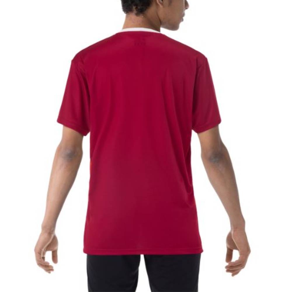 Yonex Men's Crew Neck Shirt (Reddish Rose) - RacquetGuys.ca
