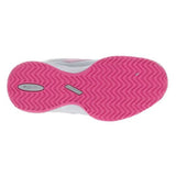 Lotto Mirage 300 Court Junior Tennis Shoe (Vapor Grey/Vivid Fuchsia)