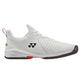 Yonex Power Cushion Sonicage 3 Men's Tennis Shoe (White/Red) - RacquetGuys.ca