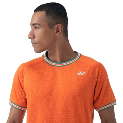Yonex Men's Crew Neck Shirt (Bright Orange) - RacquetGuys.ca