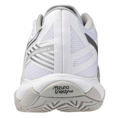 Mizuno Wave Enforce Tour 2 AC Women's Tennis Shoe (White/Silver) - RacquetGuys.ca