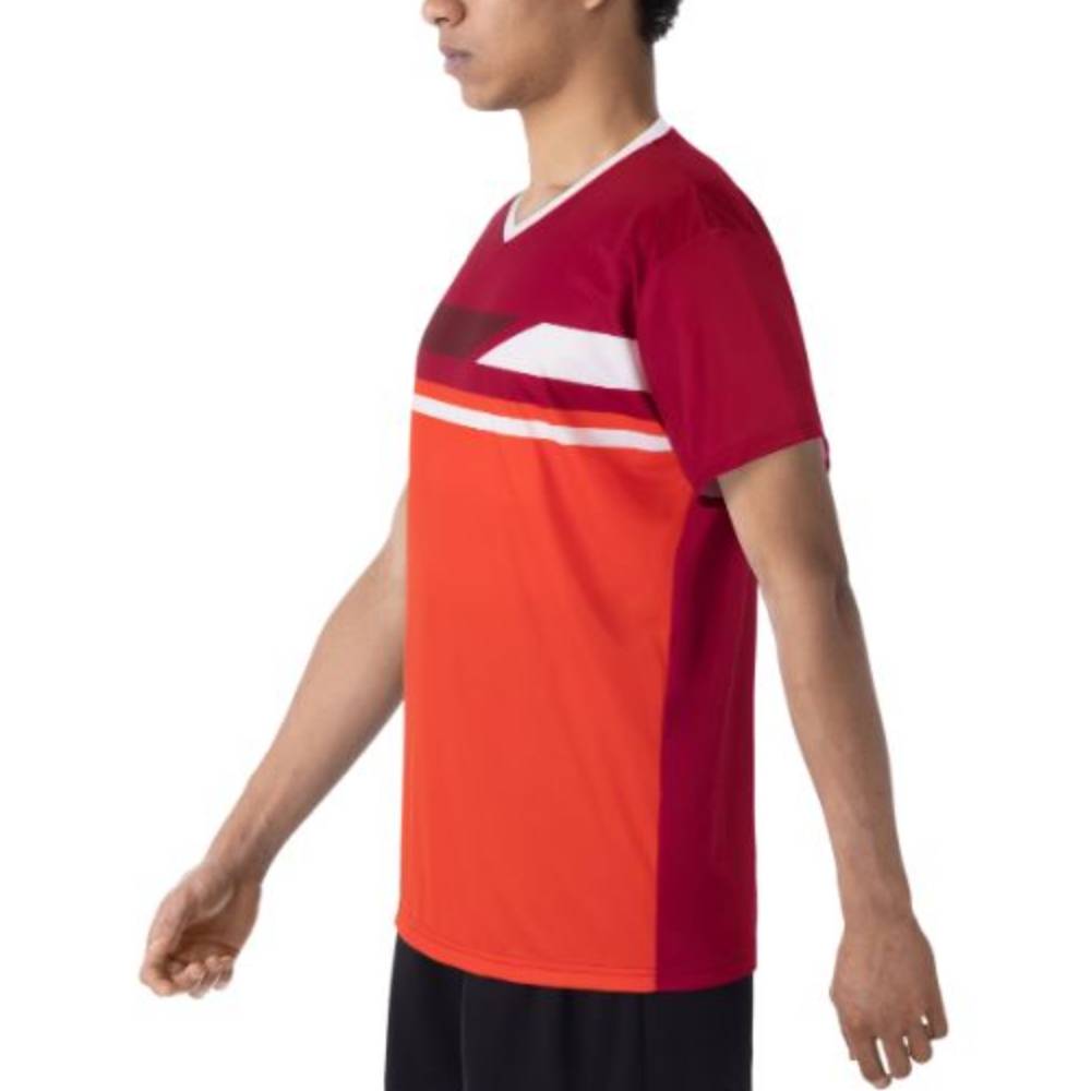Yonex Men's Crew Neck Shirt (Reddish Rose) - RacquetGuys.ca