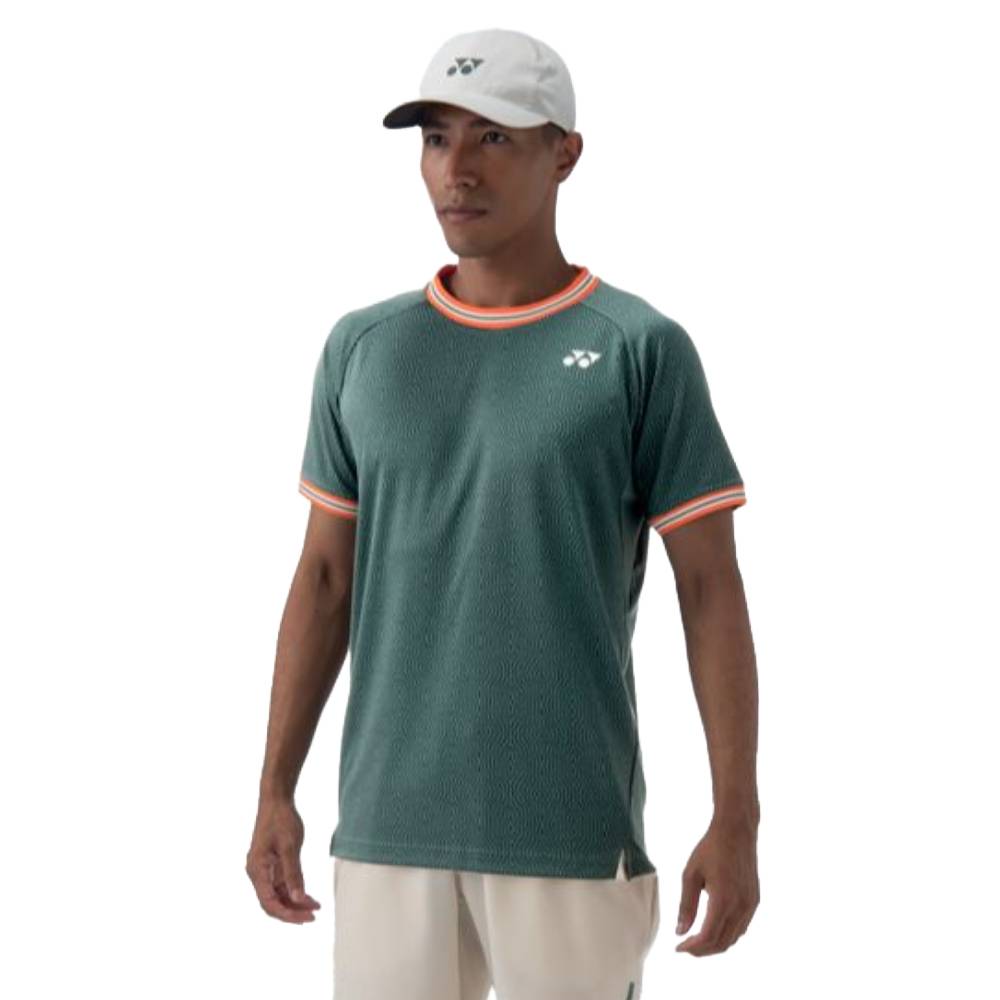 Yonex Men's Crew Neck Shirt (Olive) - RacquetGuys.ca