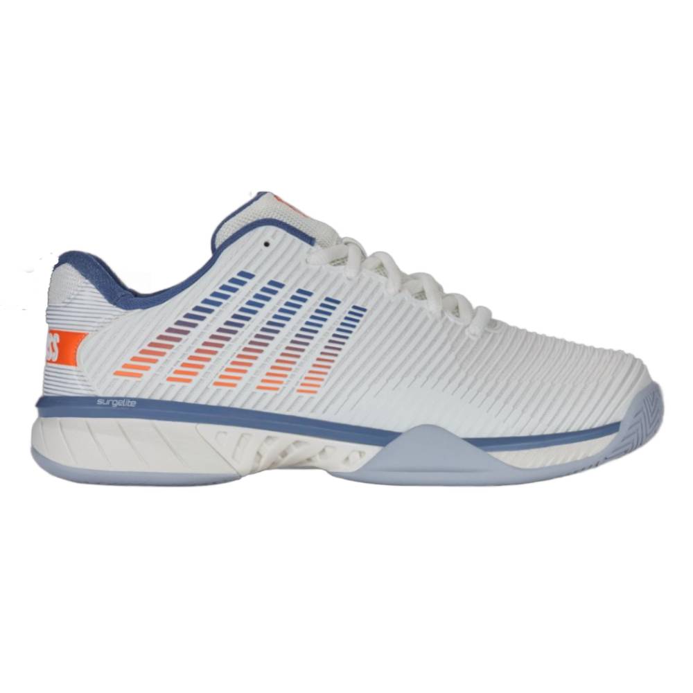 K-Swiss Hypercourt Express 2 Wide Men's Tennis Shoe (Lucent White/Blue) - RacquetGuys.ca