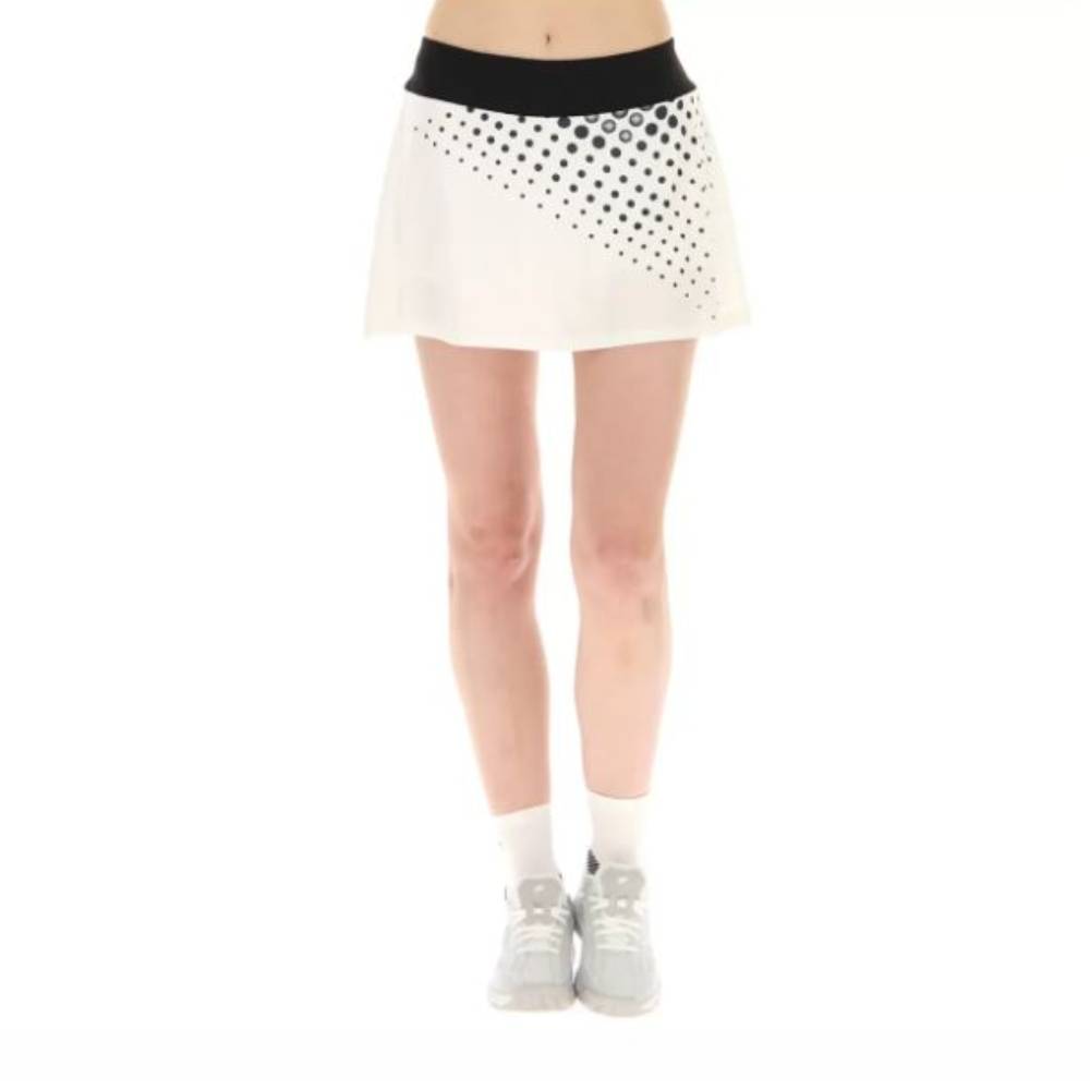 Lotto Women's Top IV Skirt (Bright White/Black) - RacquetGuys.ca