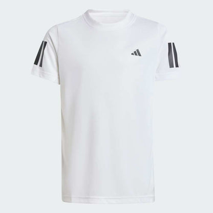 Adidas Boy's Club 3 Stripe Tee (White) - RacquetGuys.ca