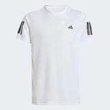 Adidas Boy's Club 3 Stripe Tee (White)