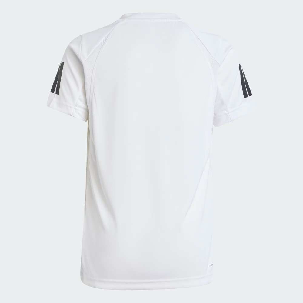 Adidas Boy's Club 3 Stripe Tee (White) - RacquetGuys.ca