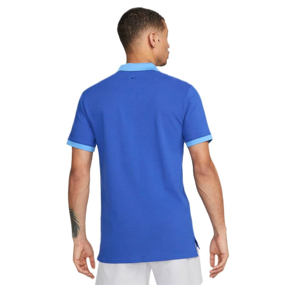 Nike Men's Dri-FIT Rafa Slim Polo (Blue/White) - RacquetGuys.ca
