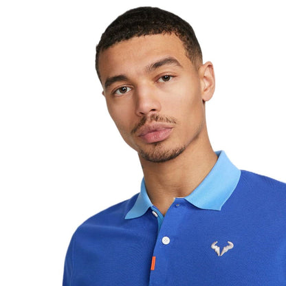 Nike Men's Dri-FIT Rafa Slim Polo (Blue/White) - RacquetGuys.ca