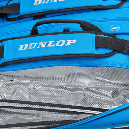 Dunlop FX Performance 12 Pack Racquet Bag (Black/Blue) - RacquetGuys.ca