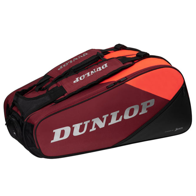 Dunlop CX Performance 12 Pack Racquet Bag (Red/Black) - RacquetGuys.ca