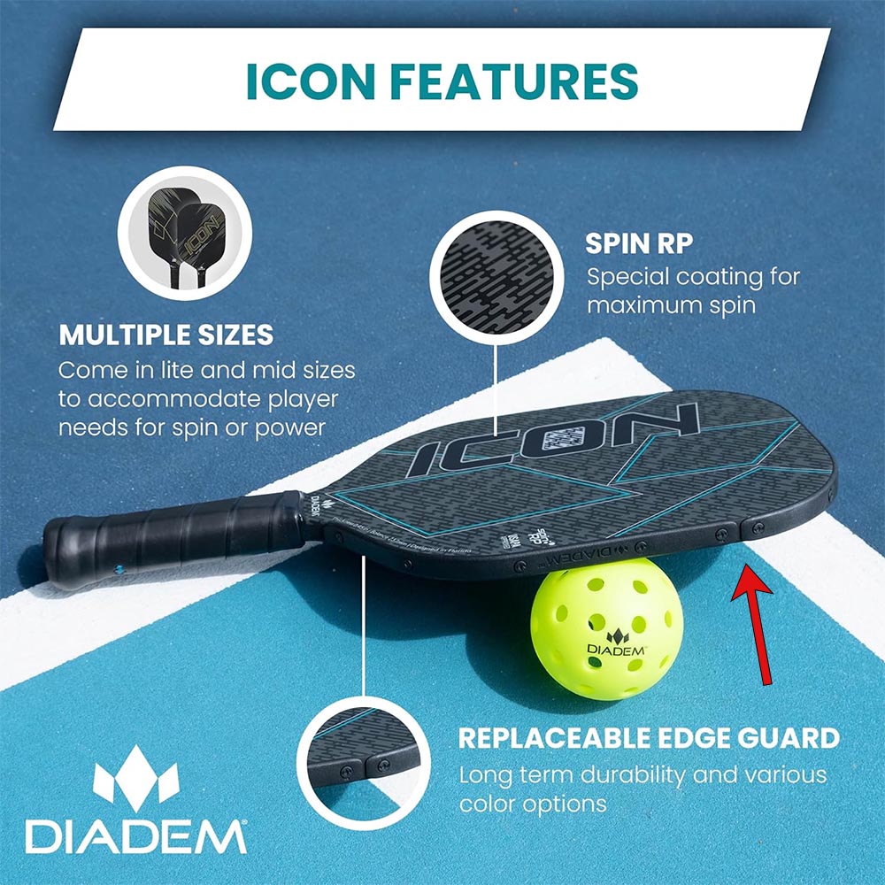 Diadem Icon V1 Replacement Bumper (White) - RacquetGuys.ca