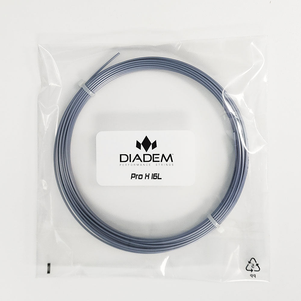 Diadem Pro X 16L/1.25 Tennis String (Silver) Clear Packaging - RacquetGuys.ca