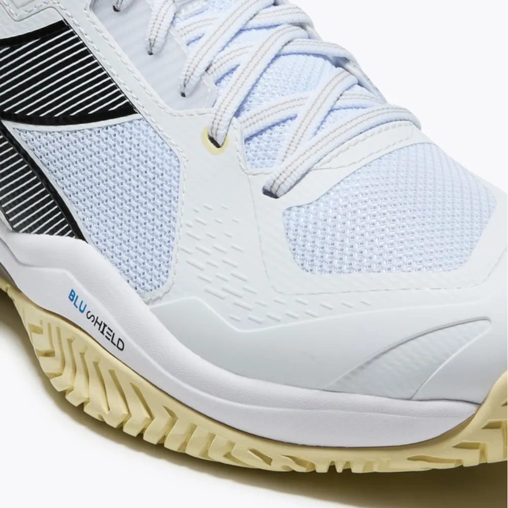 Diadora Blushield Torneo 3 Men's Tennis Shoe (White/Black/Rutabaga) - RacquetGuys.ca