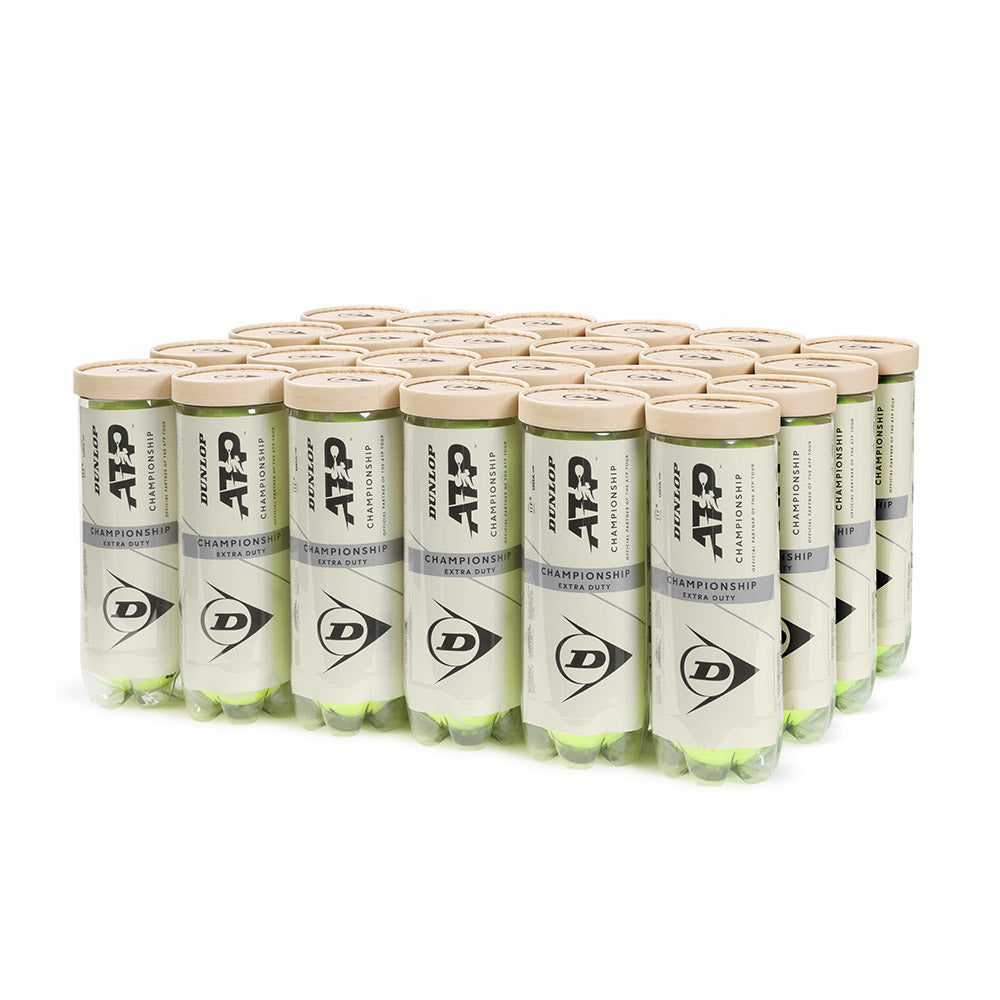 Dunlop ATP Championship Extra Duty RacquetGuys Logo Tennis Balls - 24 Can Case - RacquetGuys.ca