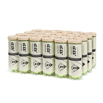 Dunlop ATP Championship Regular Duty Tennis Balls – 24 Can Case (New Packaging) - RacquetGuys.ca