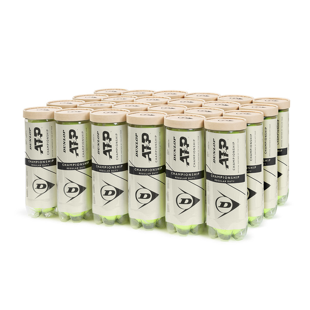 Dunlop ATP Championship Regular Duty RG Logo Tennis Balls – 24 Can Case - RacquetGuys.ca