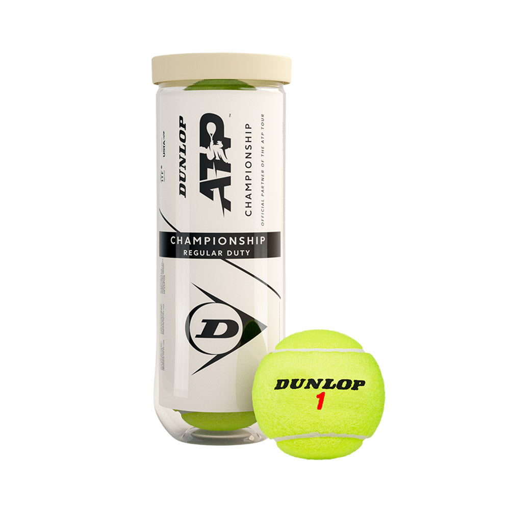 Dunlop ATP Championship Regular Duty Tennis Balls – 24 Can Case (New Packaging) - RacquetGuys.ca