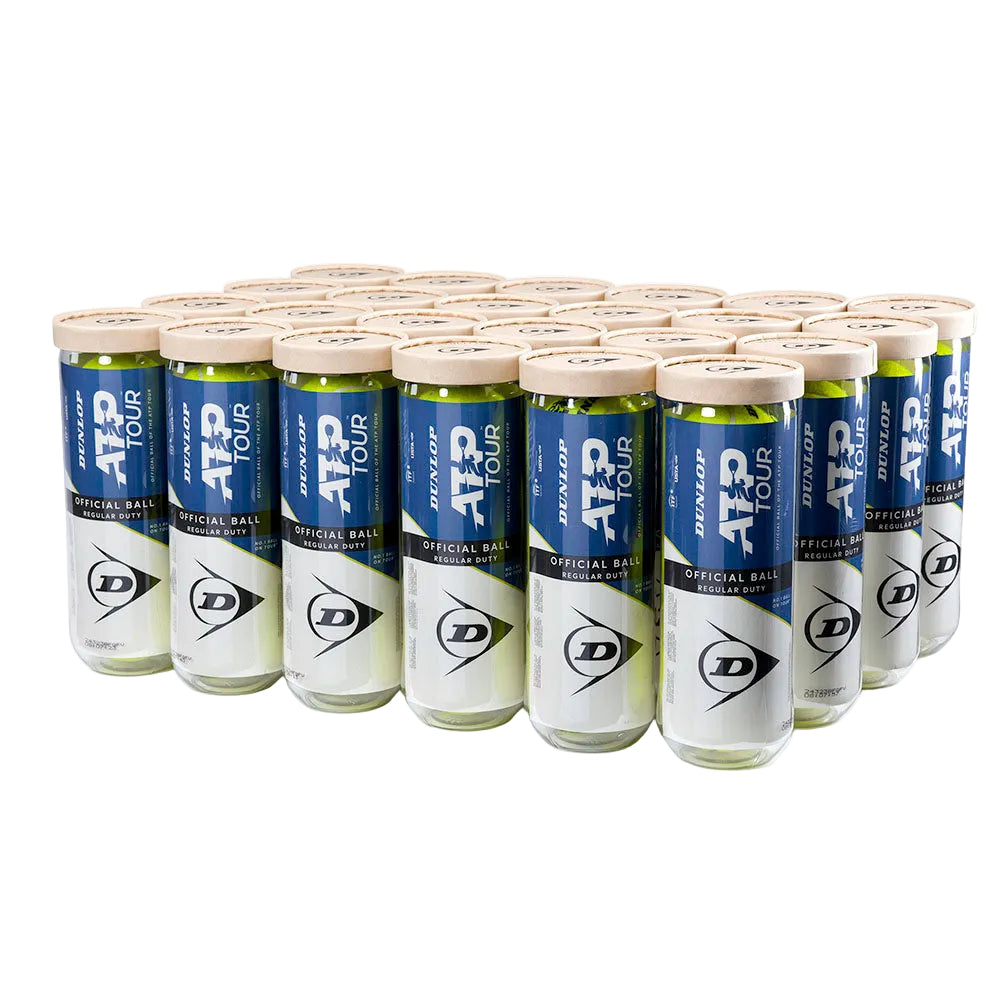 Dunlop ATP Tour Regular Duty Tennis Balls – 24 Can Case - RacquetGuys.ca