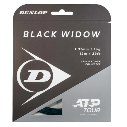 Dunlop Black Widow 16/1.31 Tennis String (Black) - RacquetGuys.ca